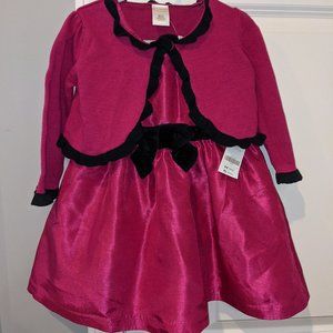 Gymboree Fushia Pink Dress & Sweater 18-24 months